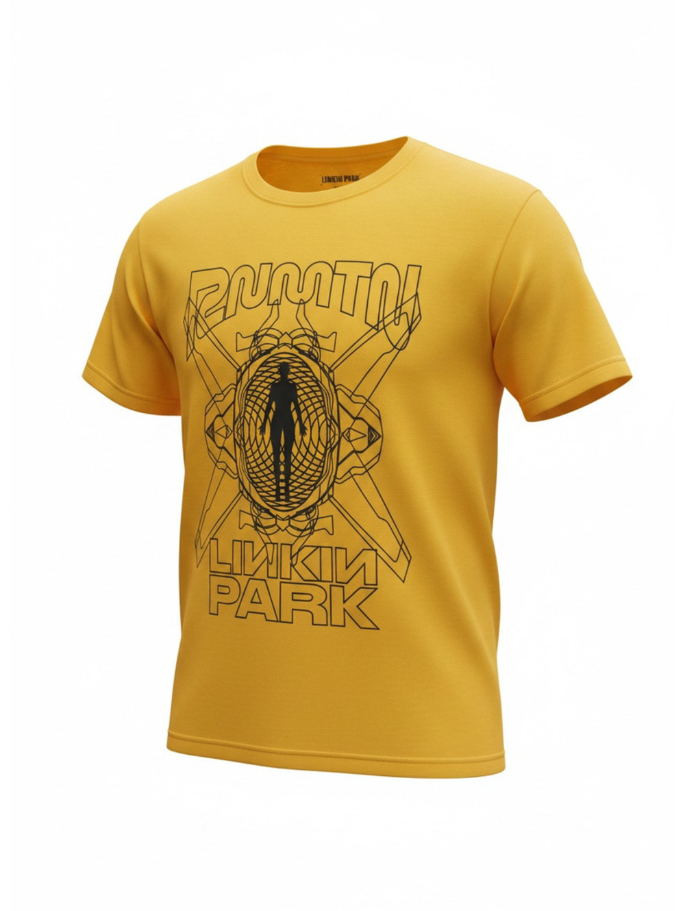 Linkin Park Yellow Graphic Band T-Shirt XL 100% Cotton Rock Music Tee - Picture 4 of 4